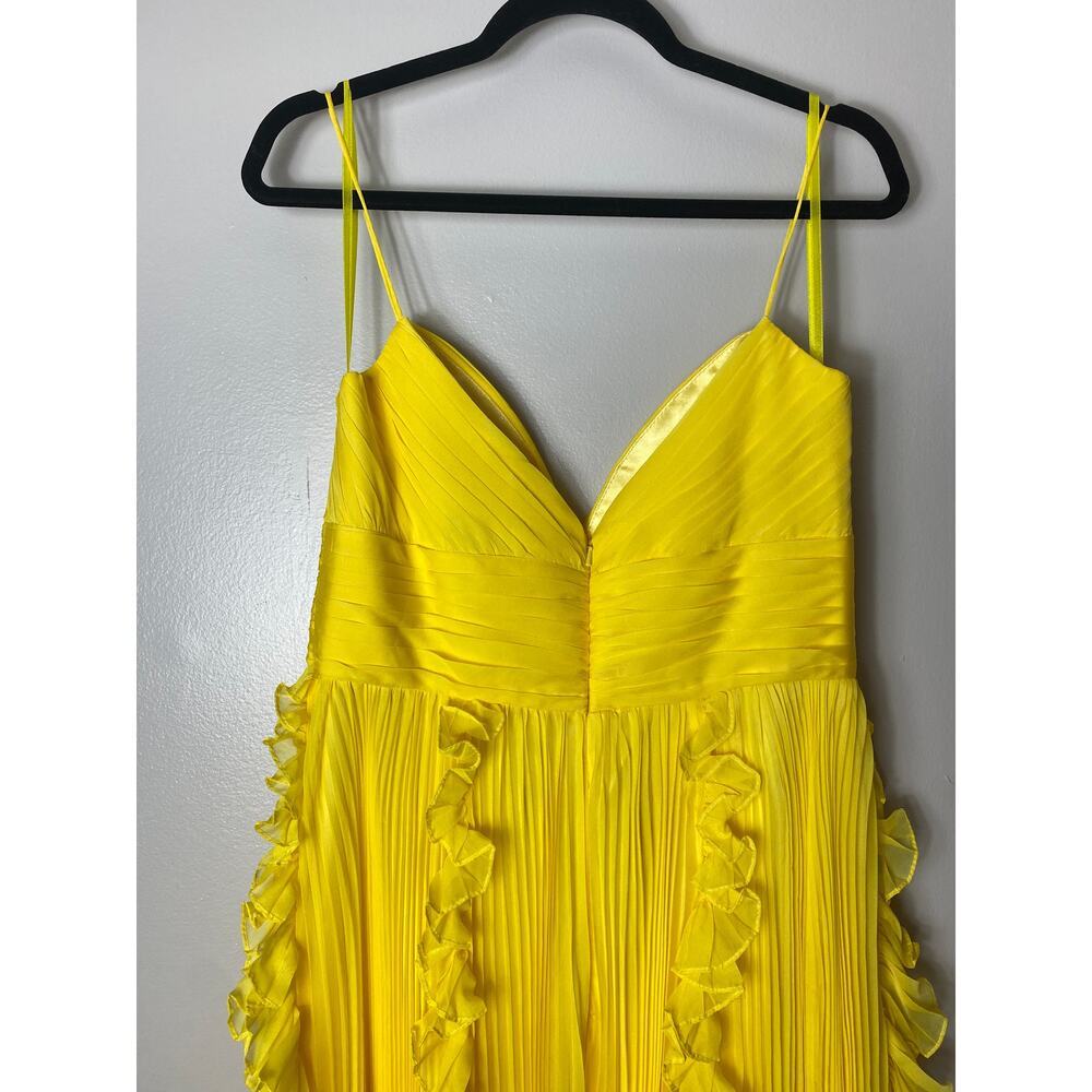 MAC DUGGAL DRESS GOWN YELLOW BRIDESMAID FORMAL EVENING WEDDING GUEST COQUETTE - Picture 10 of 16